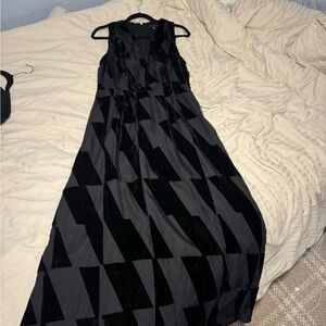 Banana Republic Black Geometric Maxi Dress